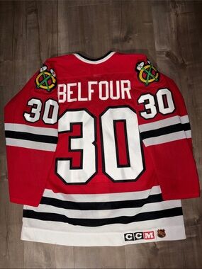 Ed Belfour Chicago Blackhawks CCM jersey